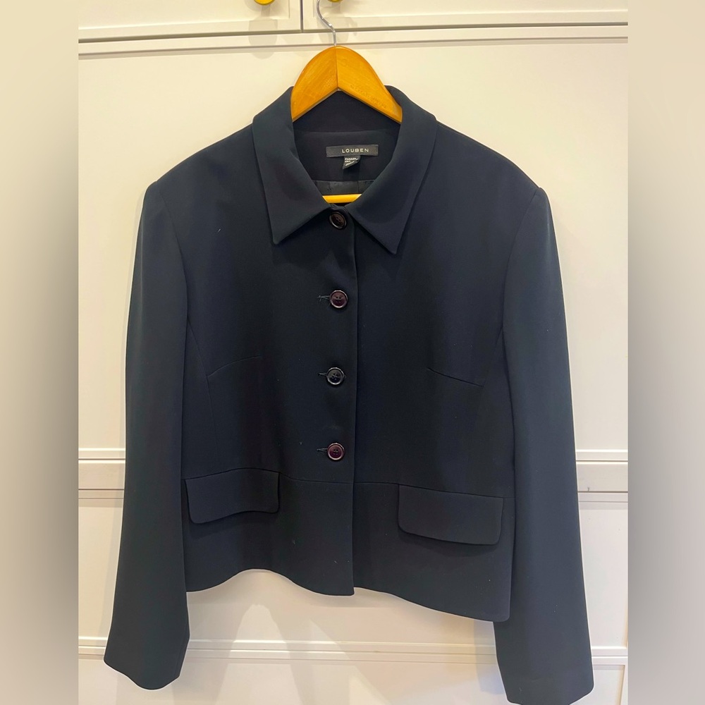 Louben Cropped Blazer - Size 16 - Canadian Made